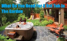 Hot tub in garden ideas