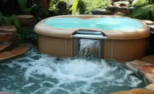 small pool hot tub combo