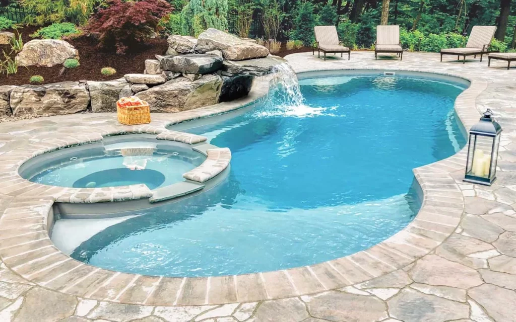 small pool hot tub combo