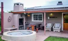 In-Ground concrete Spa in an open house garden