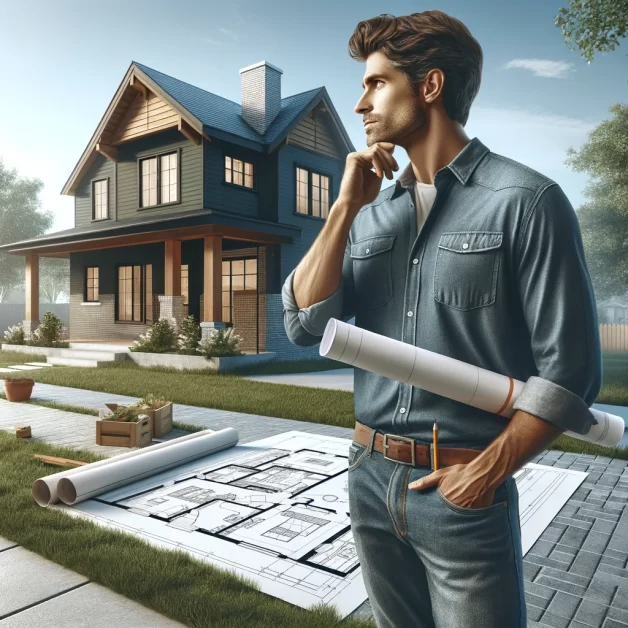 a man planning to install a patio enclosure at the front of her home