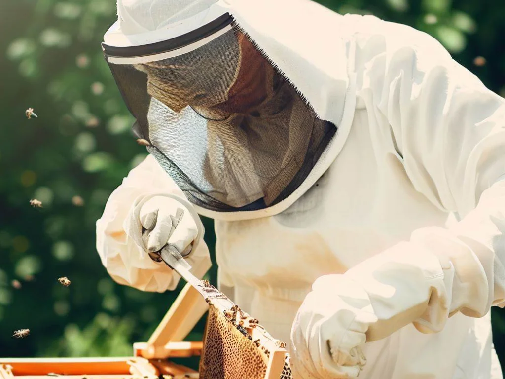 Why do beekeepers wear white