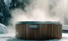 A steamy Hot Tub place on ice for Cold Climates