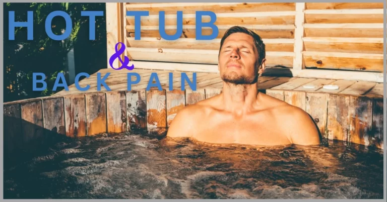 A man taking a hot tub bath while suffering from back pain.