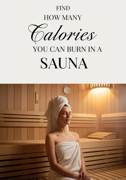 Find How Many Calories You Can Burn in a Sauna 3 A banner of Find How Many Calories You Can Burn in a Sauna with text.