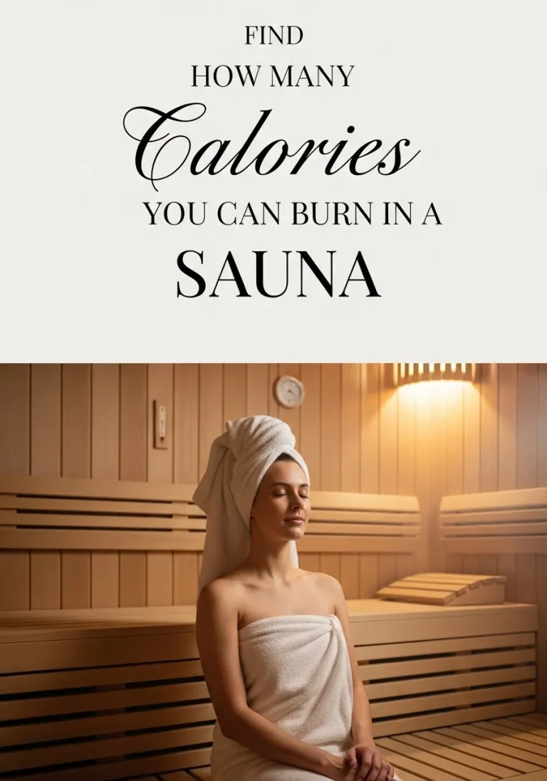 A banner of Find How Many Calories You Can Burn in a Sauna with text.