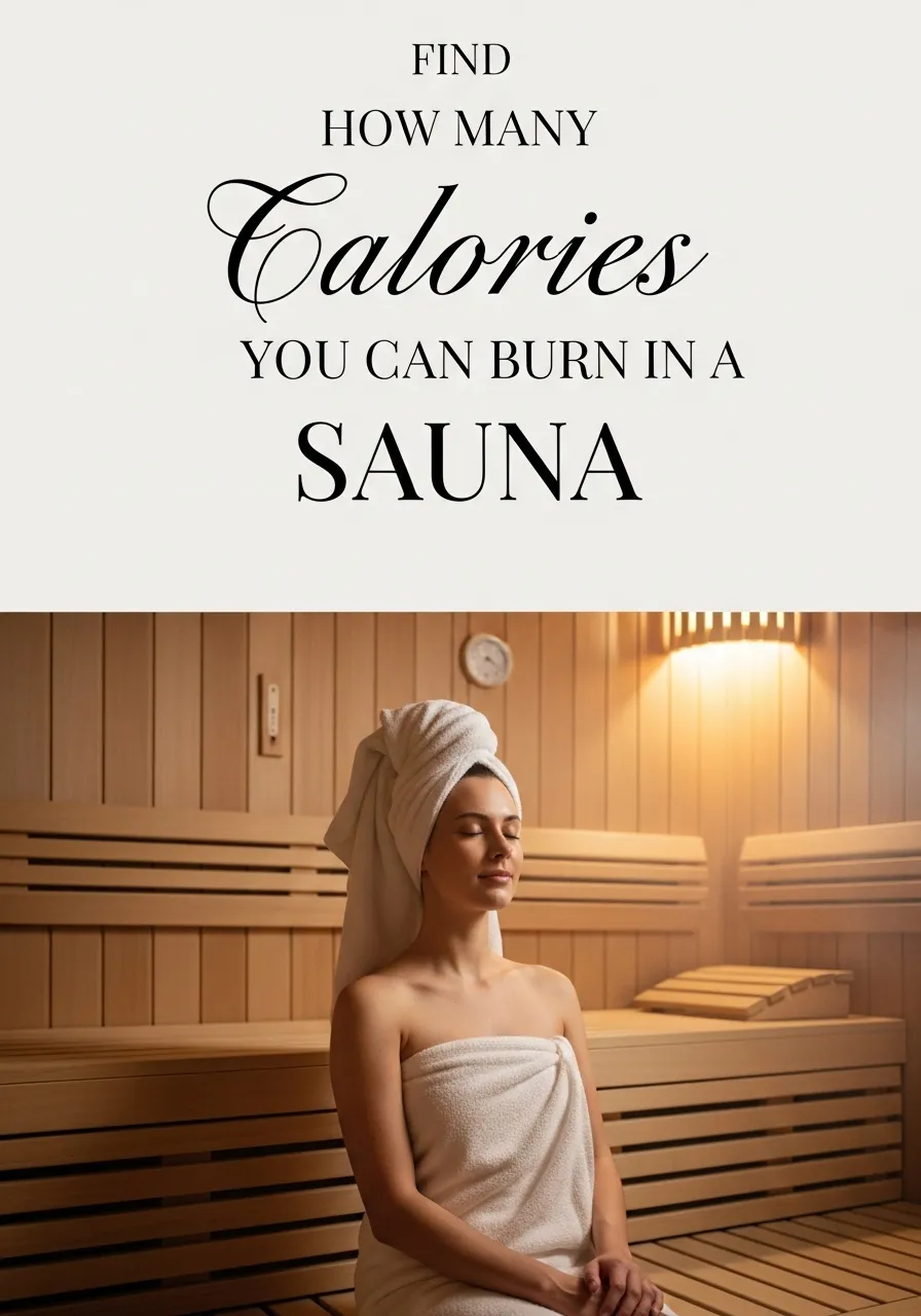 A banner of Find How Many Calories You Can Burn in a Sauna with text.