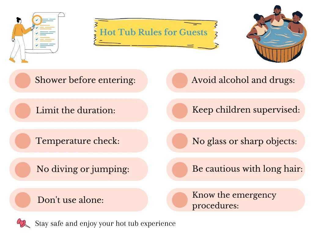 Hot tub rules for guests