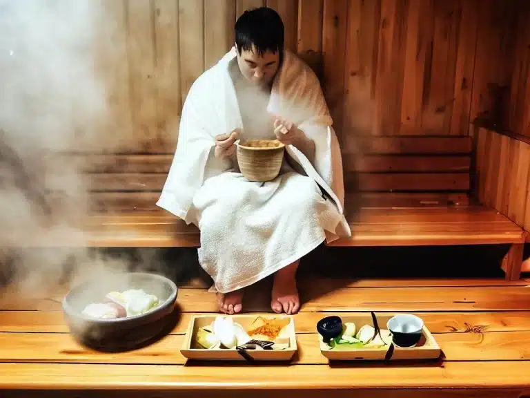 Eating in the Sauna