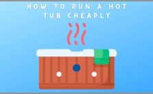 "Illustration depicting cost-effective tips for running a hot tub efficiently