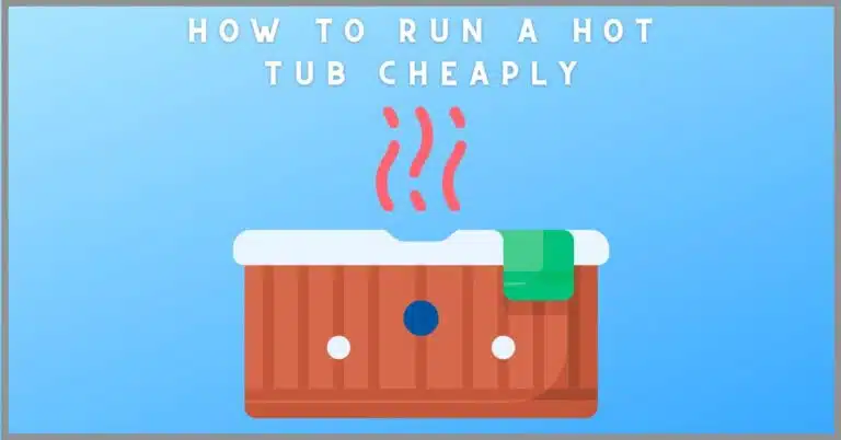 "Illustration depicting cost-effective tips for running a hot tub efficiently