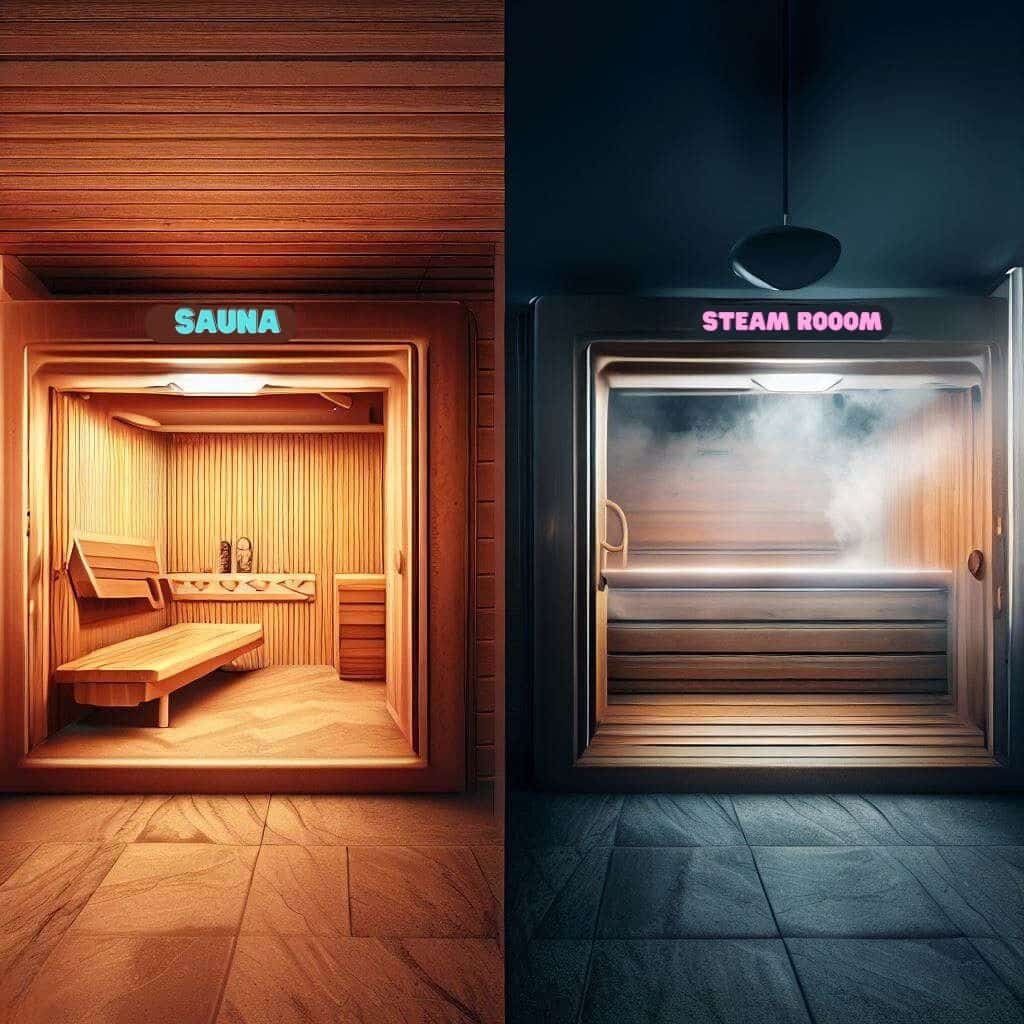 a compare between Sauna vs Steam Room