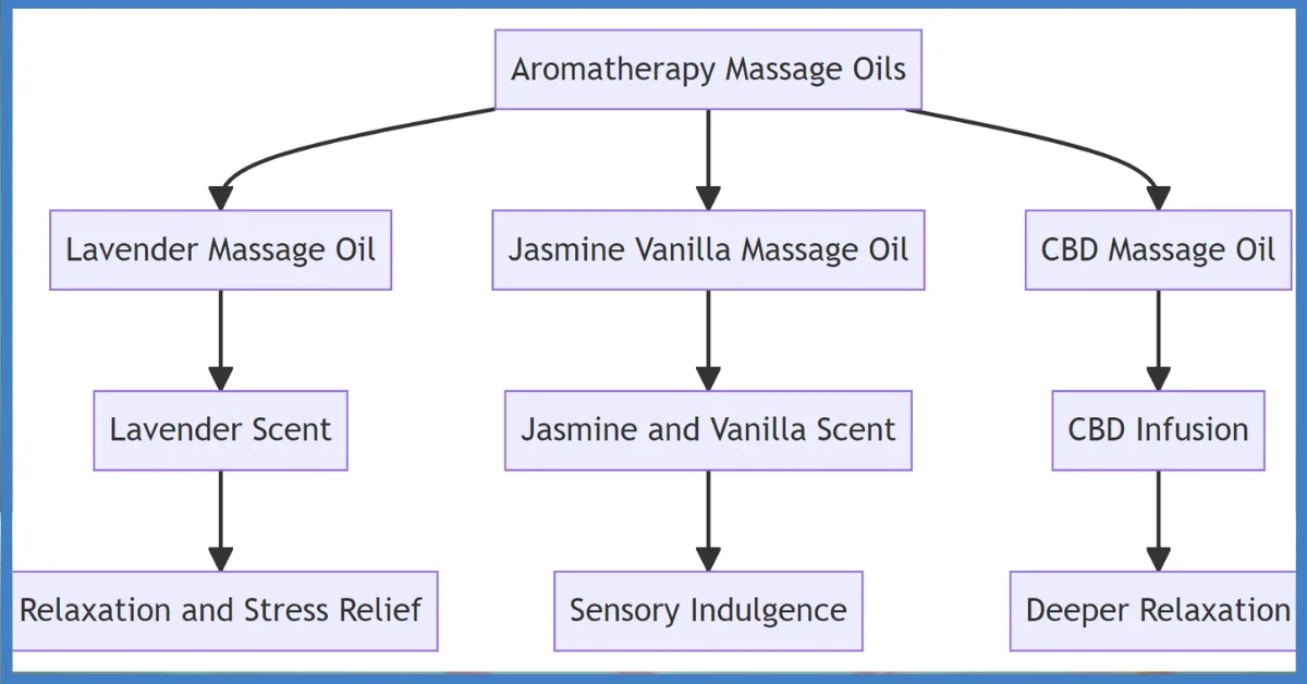 A diagram for Massage Oils Bath and Body Works