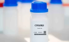 a bottle of cyanuric acid for a hot tub