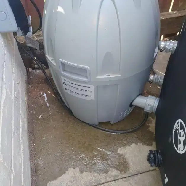 a inflatable hot tub leaking water 