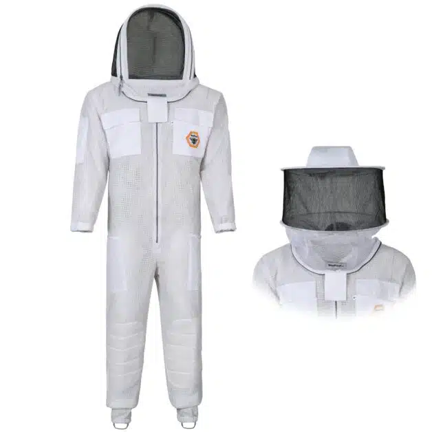 A full 3 layer beekeeping suit with extra veil