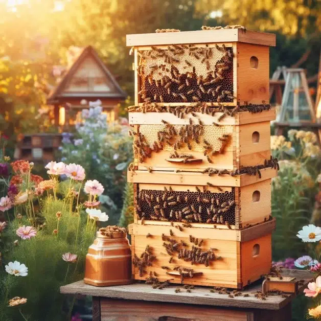 A beekeeping flow hive 