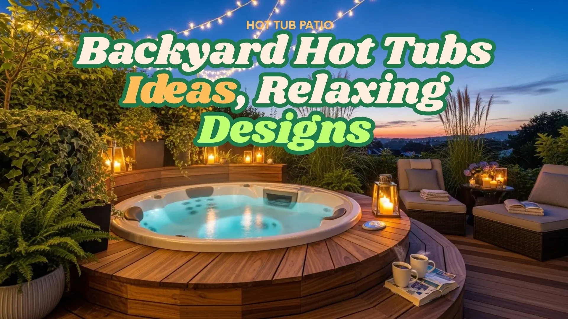 A banner with text for Backyard Hot Tubs.