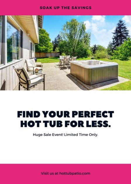 A hot tub buying guide flyer with info