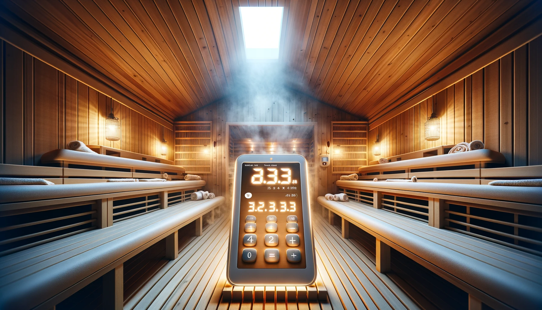 Inviting sauna room merging traditional warmth with technological innovation for weight loss.