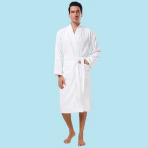 A SIORO Mens Terry Cloth main image a man wearing Kimono Bathrobe