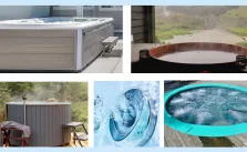 showing different type of hot tubs in one frame