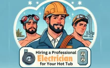 A thumbnail image with the text 'Hiring a Professional Electrician for Your Hot Tub.