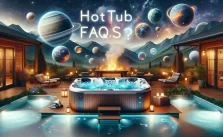 Illustration of a comprehensive hot tub guide covering setup, maintenance, and relaxation tips.