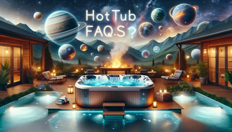 Illustration of a comprehensive hot tub guide covering setup, maintenance, and relaxation tips.