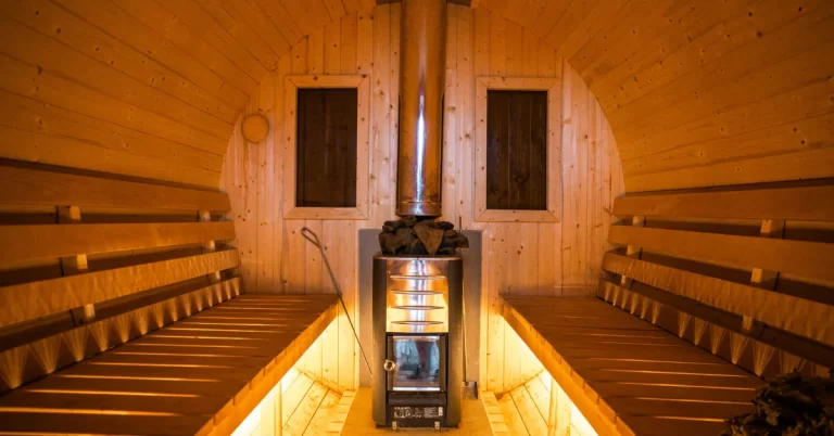 A ready to use sauna after installation.