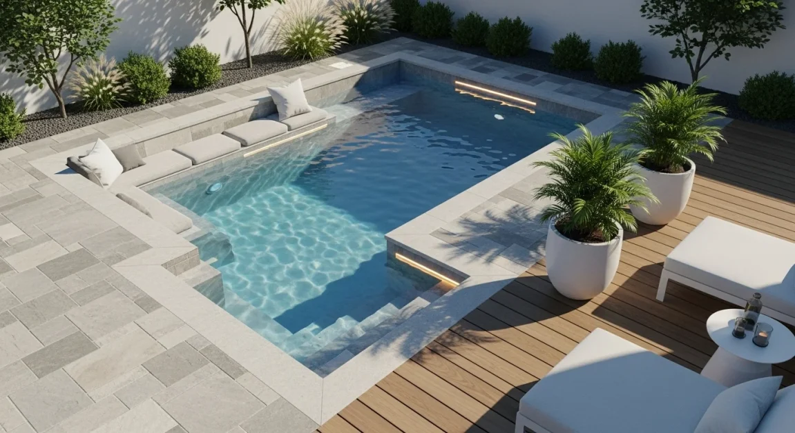 a modern small plunge pool.
