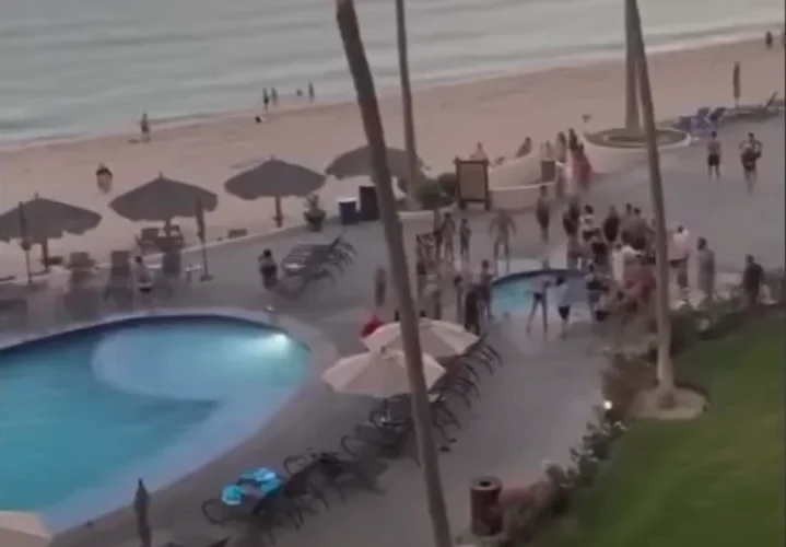 A scene of Couple Electrocuted in Mexico Hot Tub Incident.