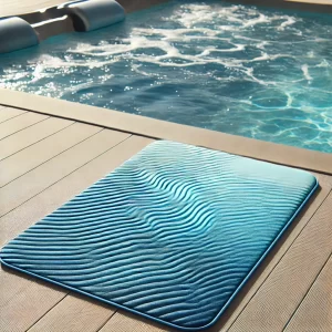 a single pool mat placed near a swim spa.