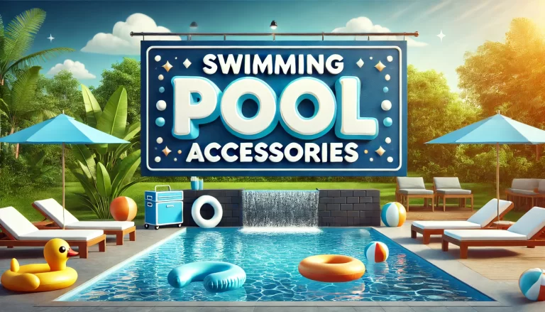 bold text of Swimming Pool with Accessories scene.