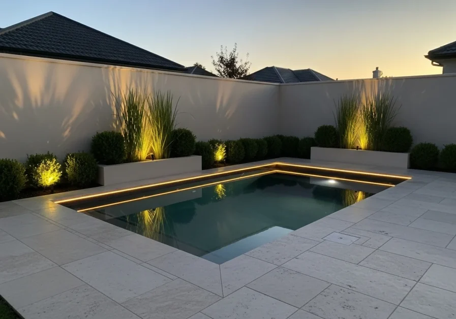A Inground Plunge Pools with a afternoon view.
