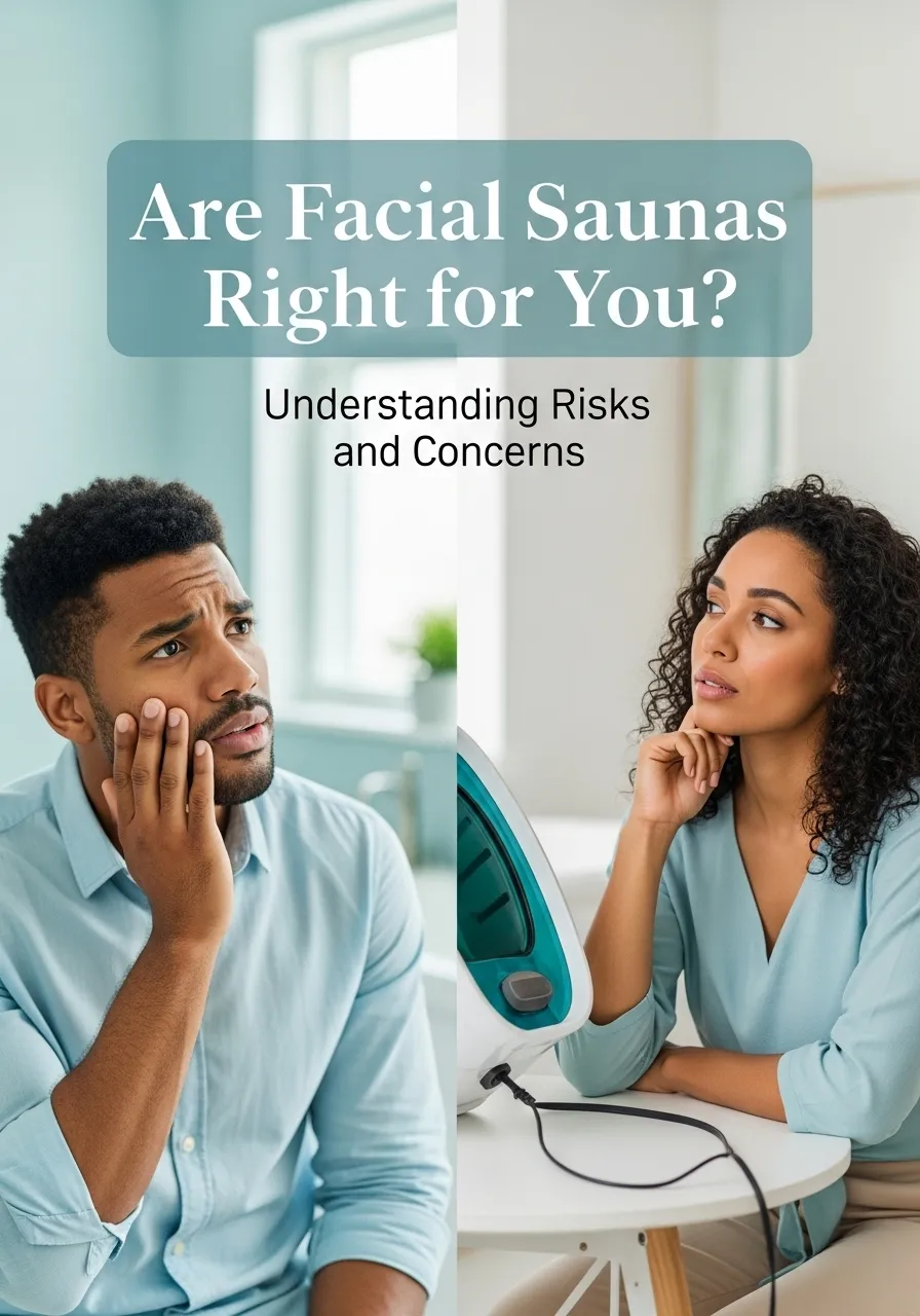 Are Facial Saunas Right for You? Understanding Risks and Concerns 1 A banner for Are Facial Saunas Right for You with text.