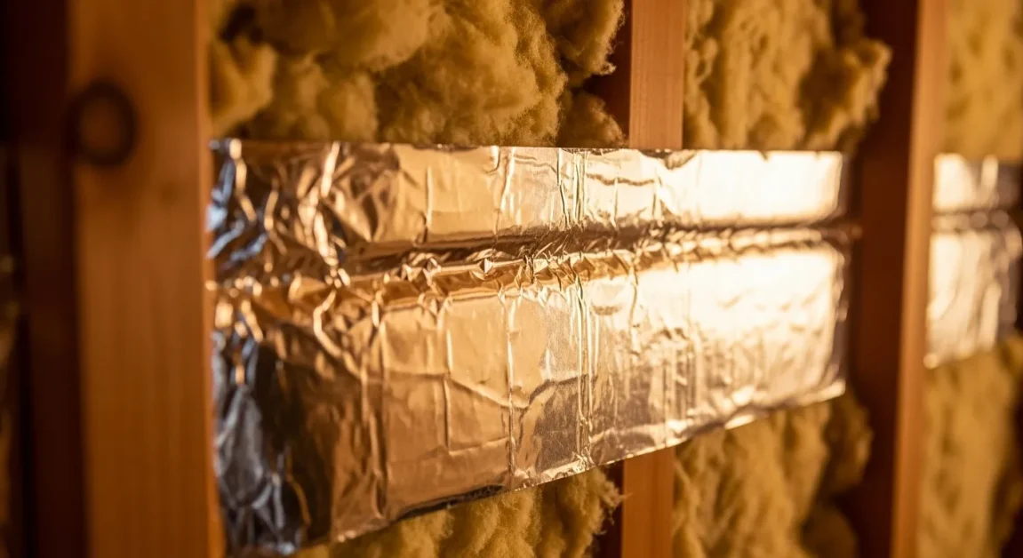 Small Sauna Room Designs That Save Space at Home 5 Installing vapor barrier inside small home sauna wall