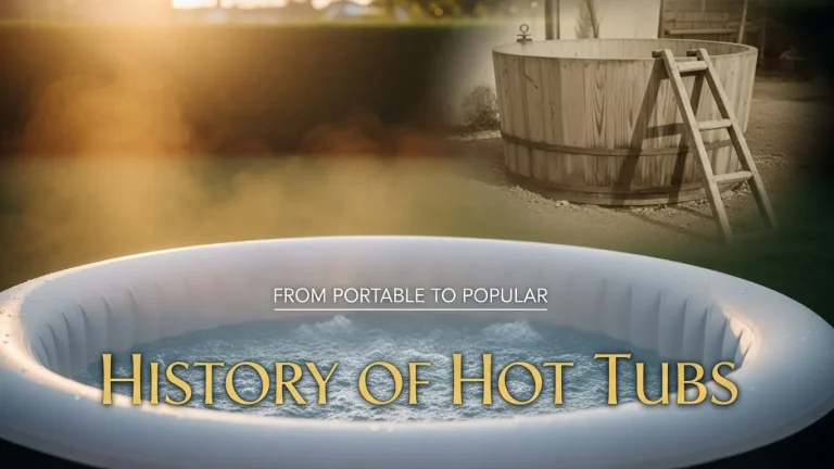 A inflatable hot tub with info text that ready to soak.