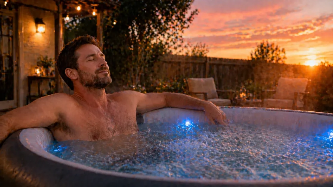 Infographic showing five steps to remove hot tub odor quickly