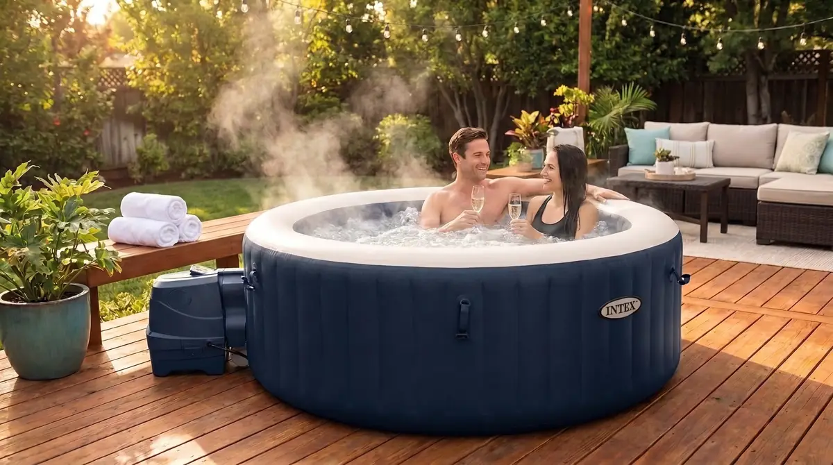 Intex PureSpa Plus 4-Person Inflatable Hot Tub