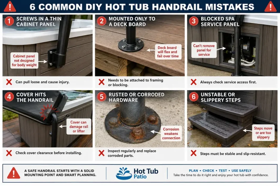 hot tub handrail safety mistakes