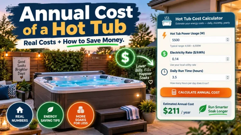 Annual Cost of a Hot Tub: 2026 Ownership Budget 7 annual hot tub cost calculator