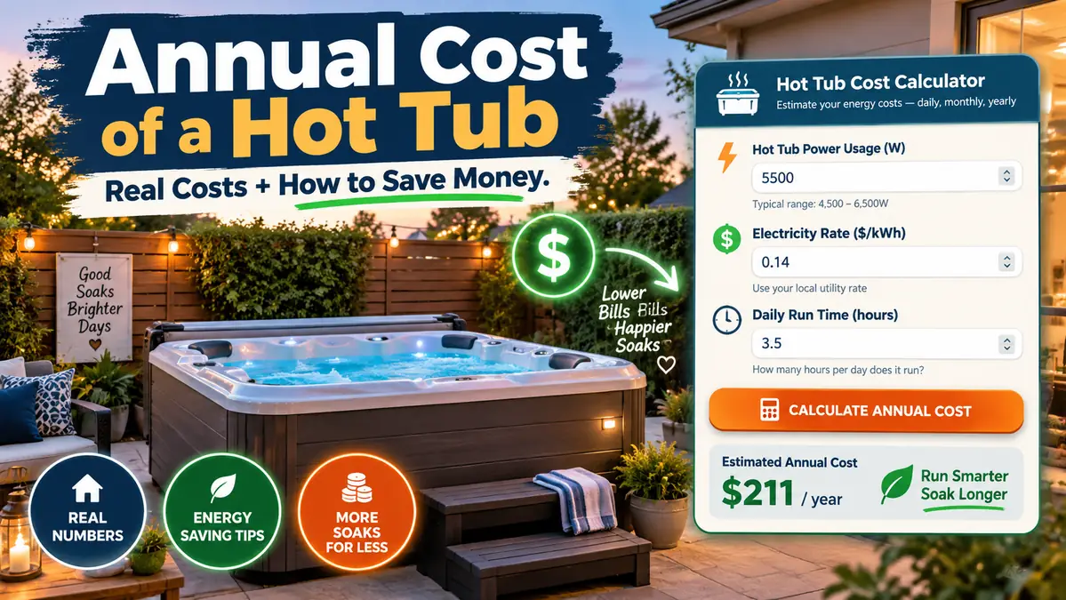 Annual Cost of a Hot Tub: 2026 Ownership Budget 1 annual hot tub cost calculator