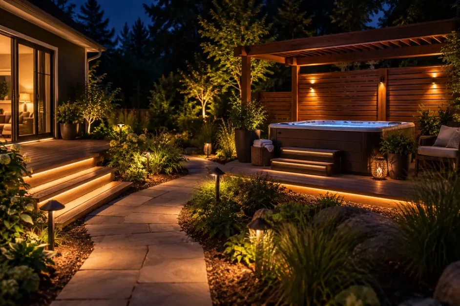 8 Hot Tub Setup Ideas for a Better Backyard Spa 8 cozy backyard spa under pergola