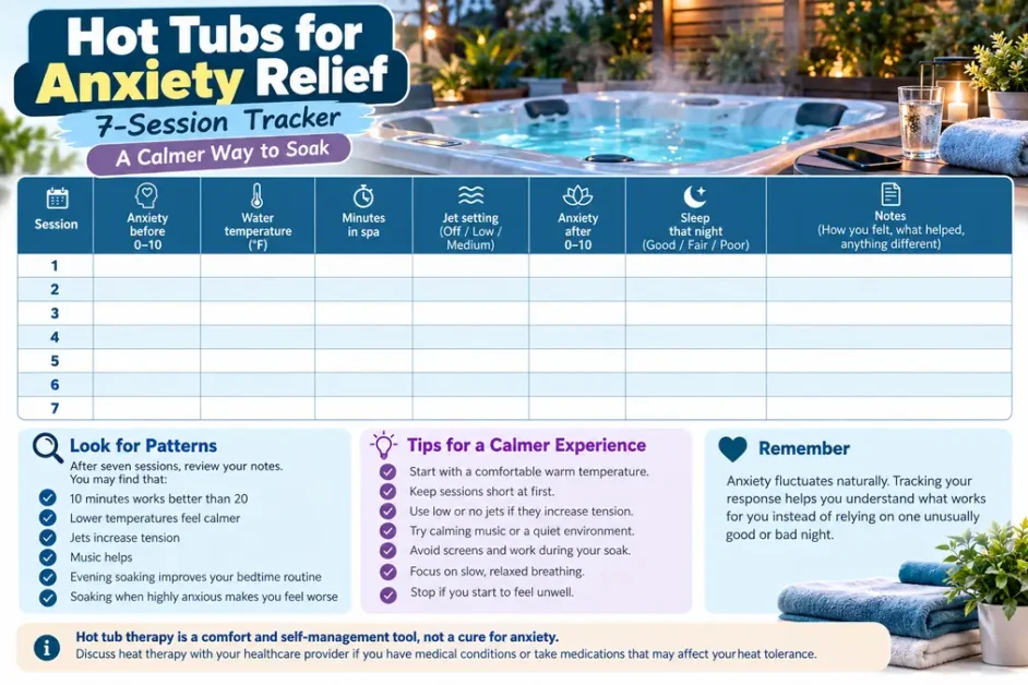 Hot Tubs for Anxiety Relief: What Helps, What Doesn’t & How to Soak Safely 2 hot tub anxiety relief tracker