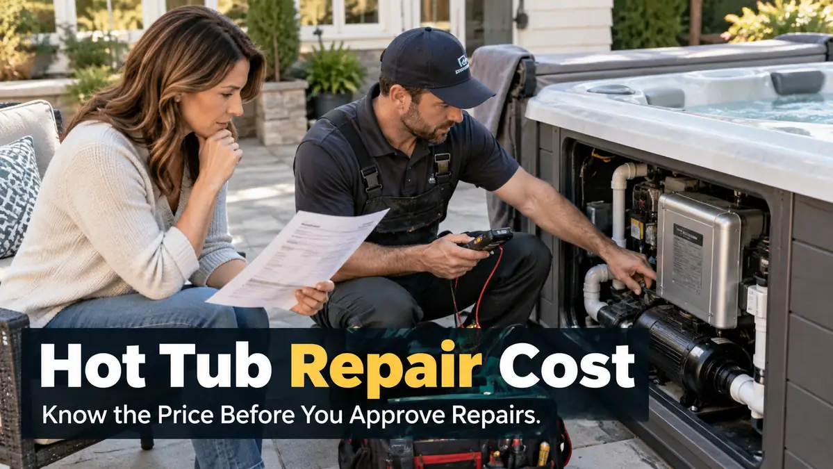Hot Tub Repair Cost: What Homeowners Usually Pay 1 hot tub repair cost consultation