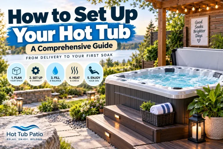 hot tub setup guide backyard scene