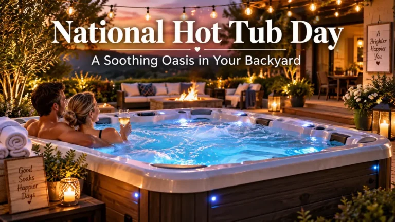 national hot tub day backyard bliss