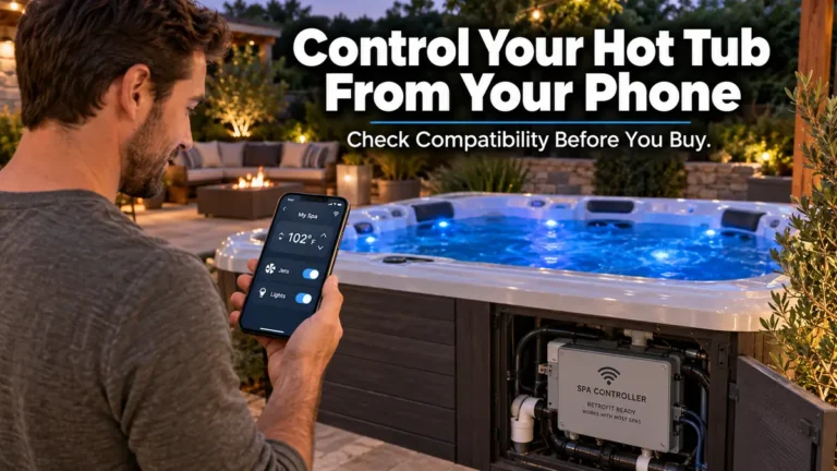 Smart Hot Tub Controller: How to Add App Control to Your Spa 2 smart hot tub control at dusk